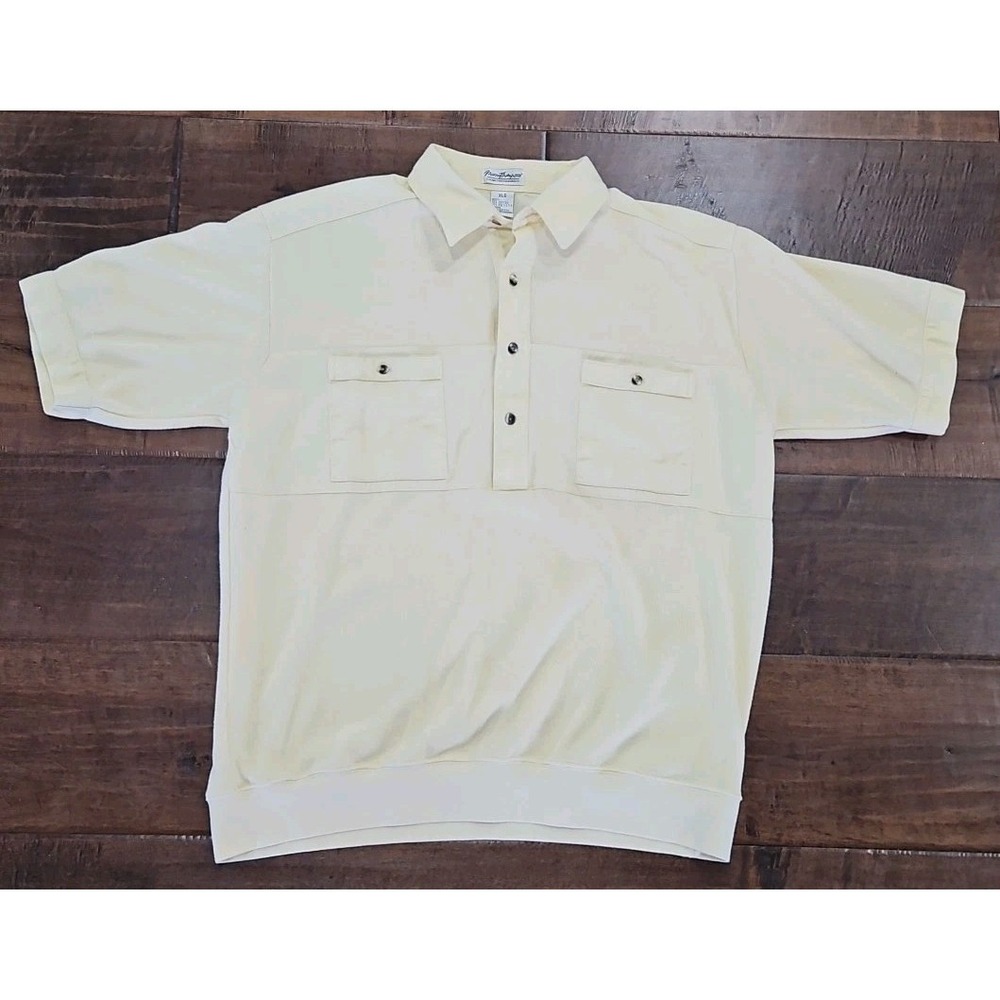 Vtg  Norm Thompson Polo Mens XL Short Sleeve Double Pocket Retro Normcore Golf
